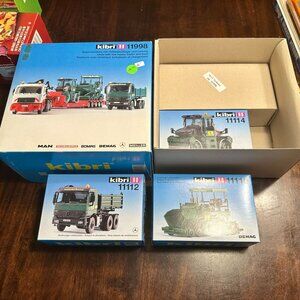 Kibri HO Scale Model KitTrailer with Richard Mayer Construction Vehicles